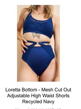 Lunalae Navy Loretta Pole Bottoms US 10